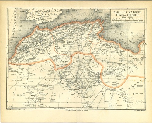 Historische karte algerien - historische, „algerien