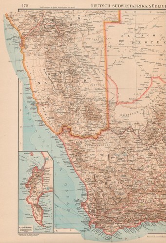 Karte deutsch südwestafrika - karte, deutsch-südwestafrika