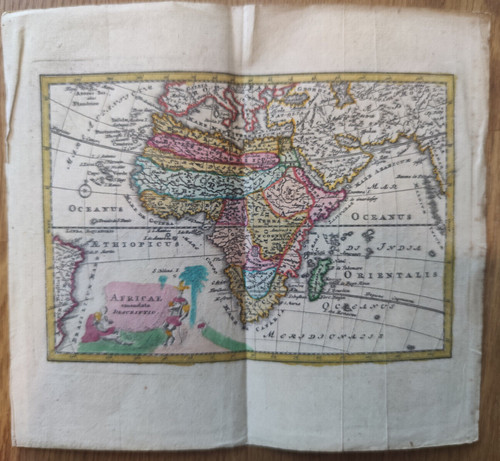 Antike karte afrika um - um, 1700