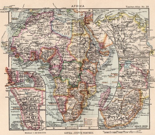 Afrika 1940 kleine - afrika, landkarte+