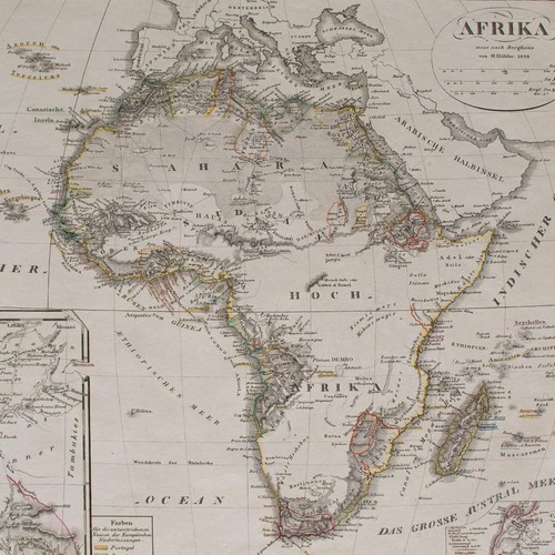 Afrika historische landkarte - afrika,