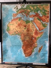 VINTAGE Schulwandkarte Afrika
