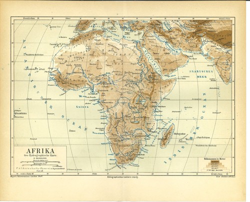 Historische karte afrika - karte,