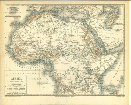 Historische karte afrika - karte,